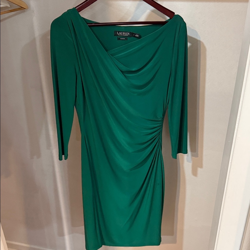 Ralph Lauren Emerald Long Sleeve Dress - Picture 1 of 5